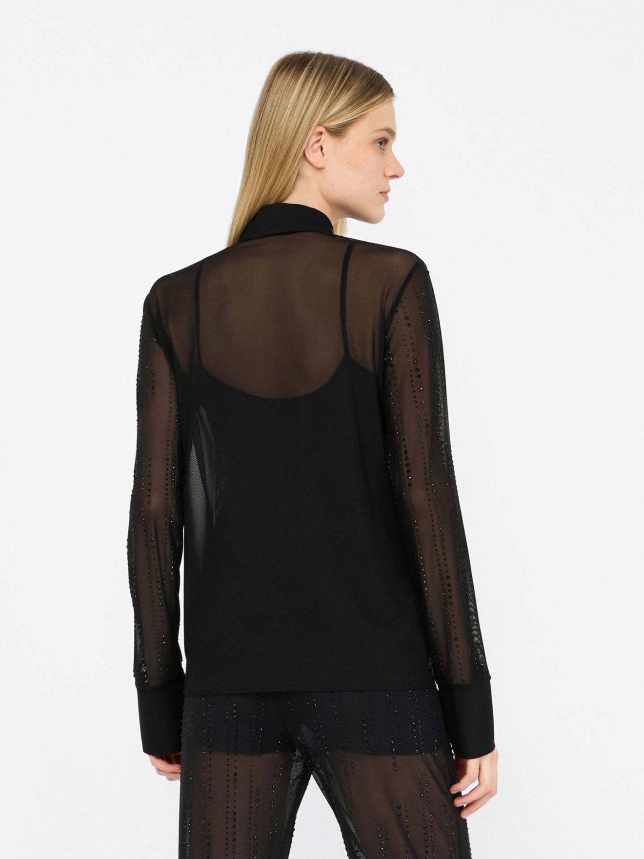 Camisa de Tule com Top Interior