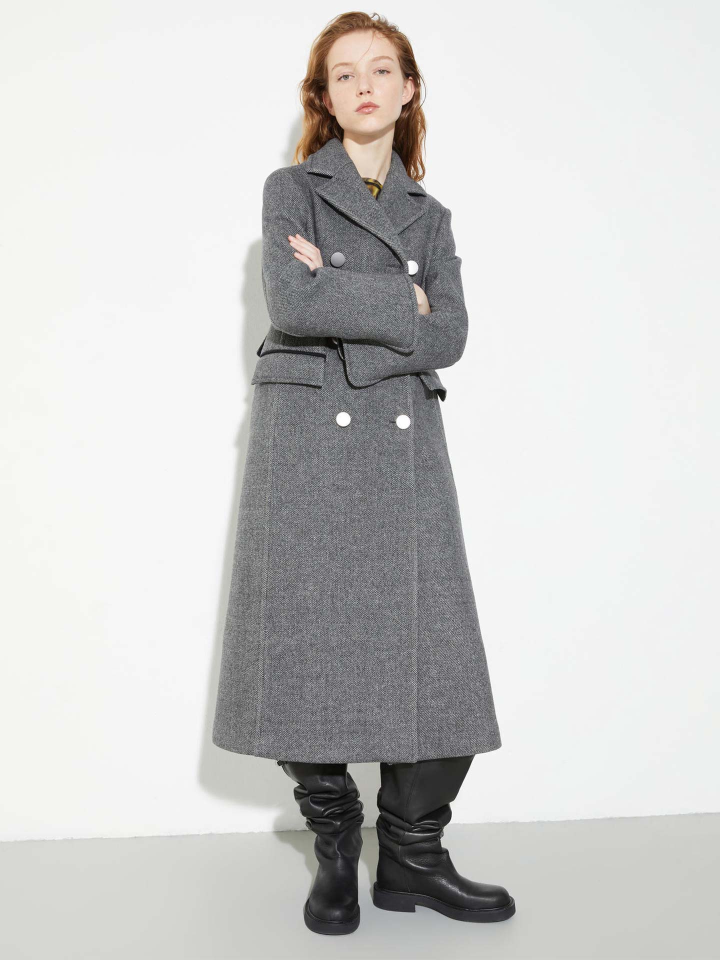 Casaco Comprido Duplo Abotoamento Fenis