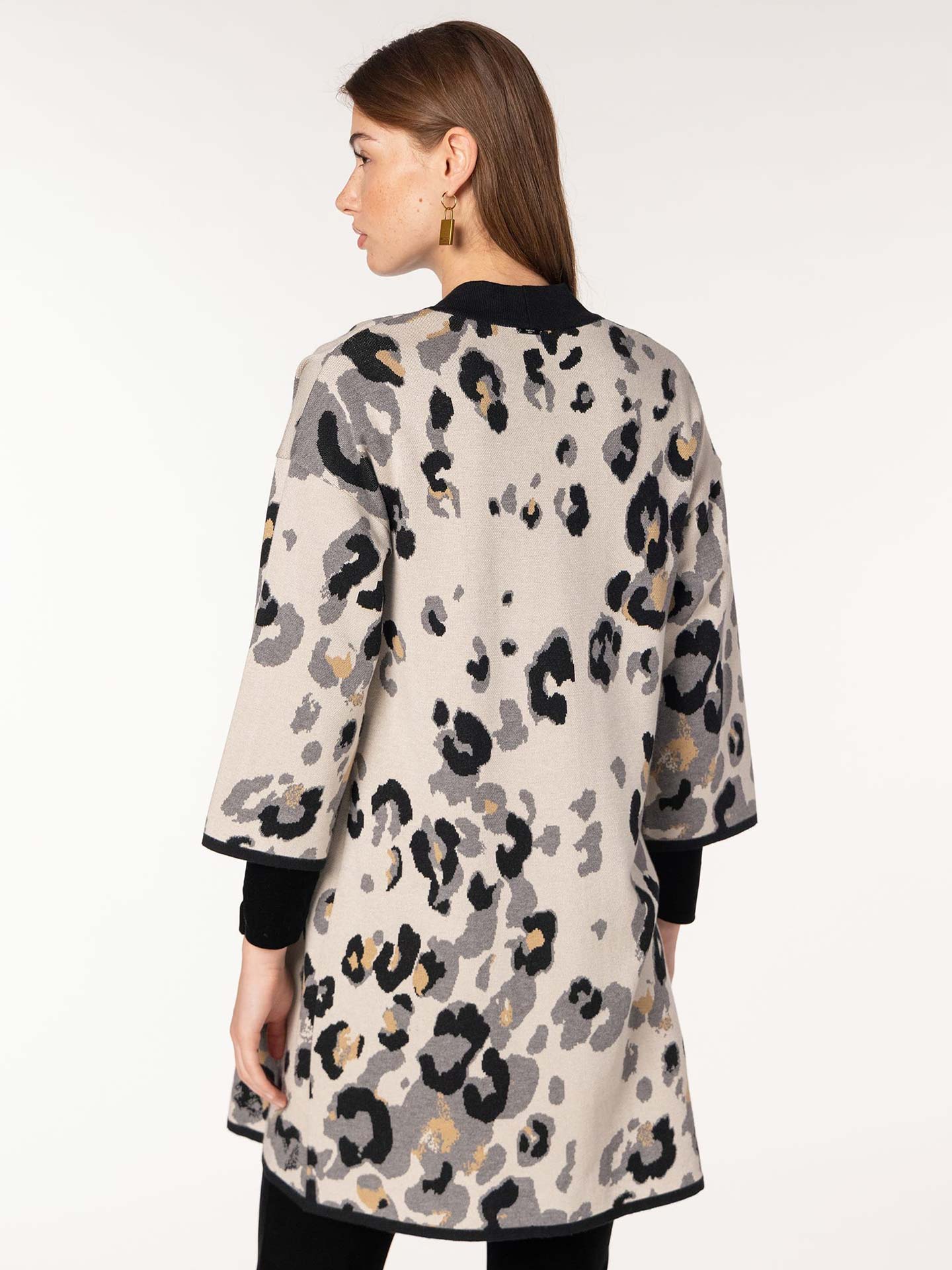 Casaco de Malha Comprido com Padrão