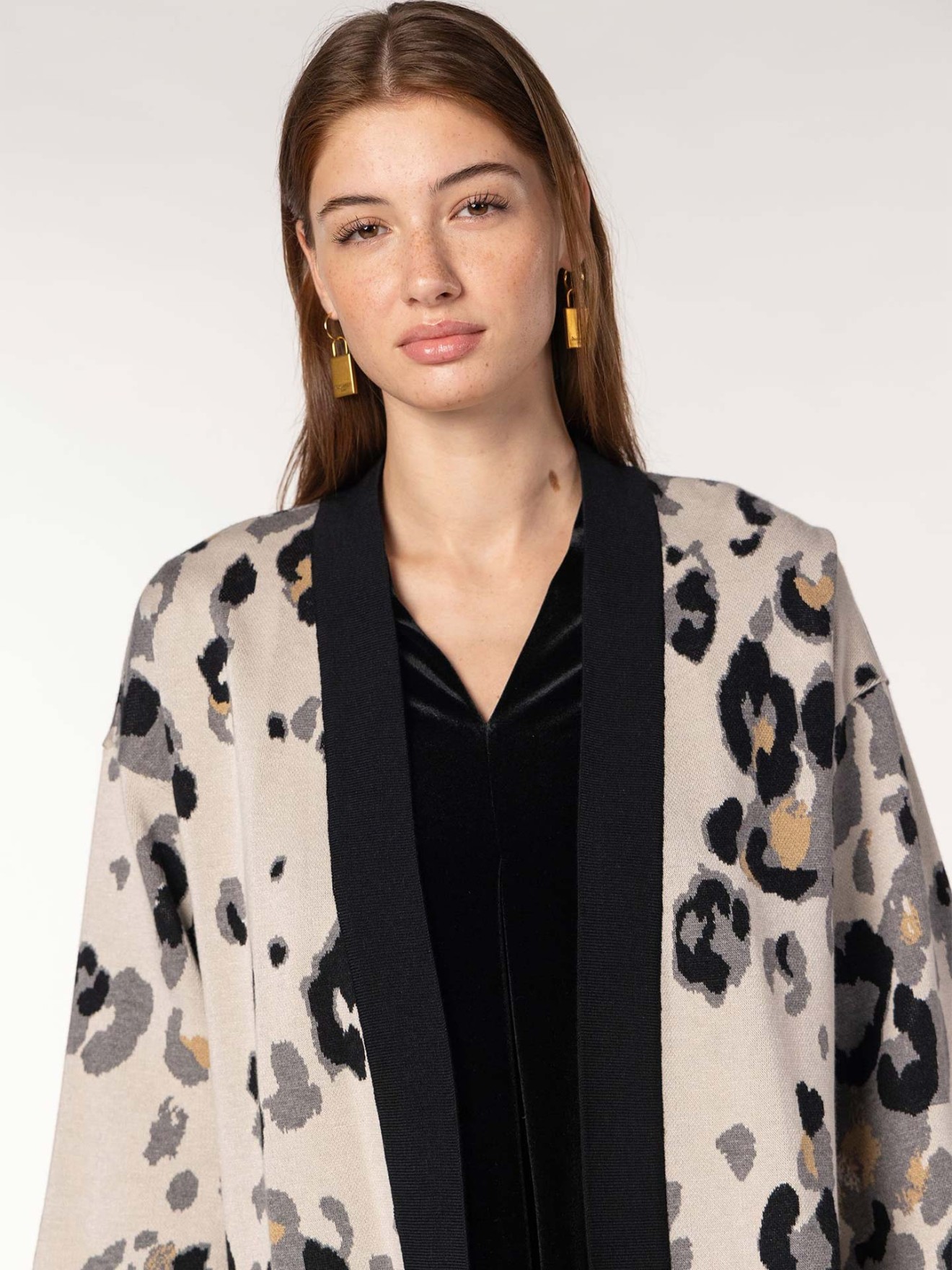 Casaco de Malha Comprido com Padro