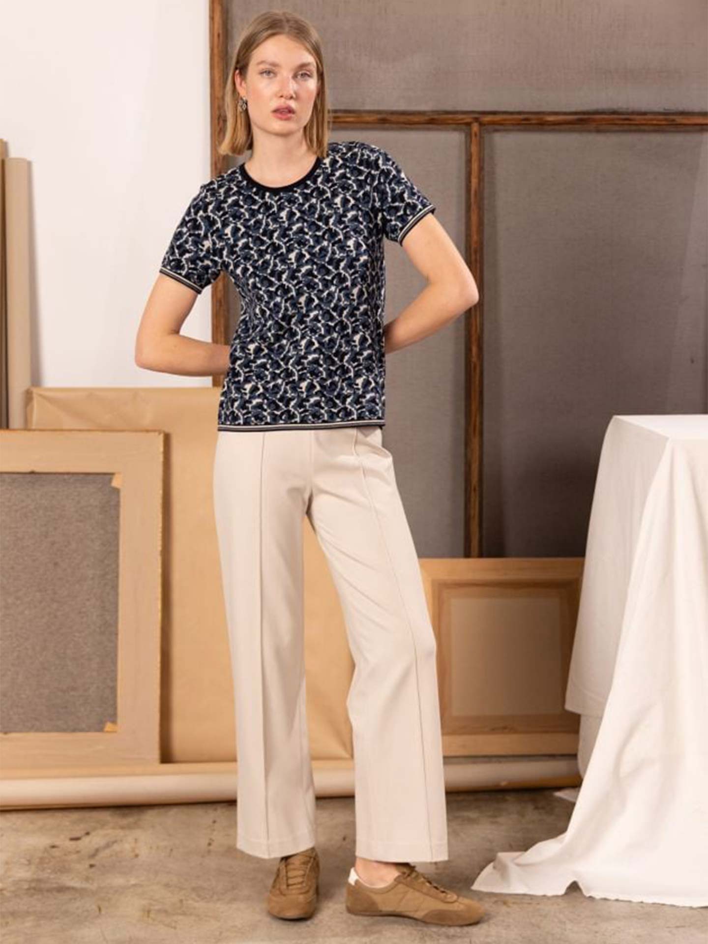 Calças de Malha Stretch