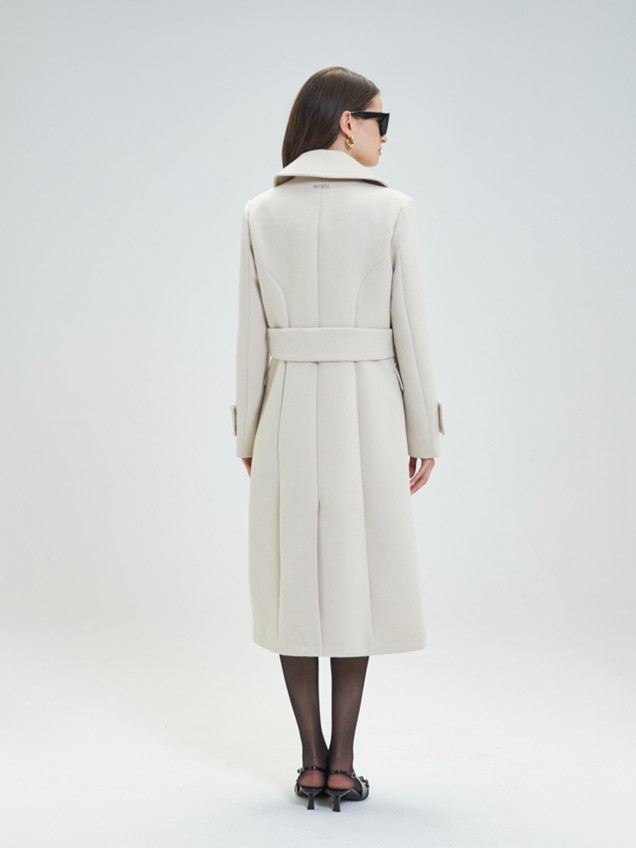 Casaco Comprido com Gola de Lapela