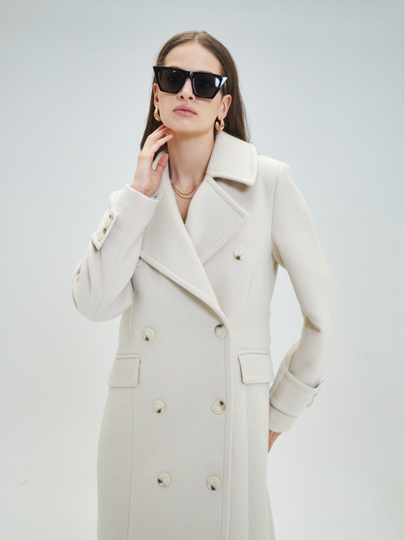 Casaco Comprido com Gola de Lapela