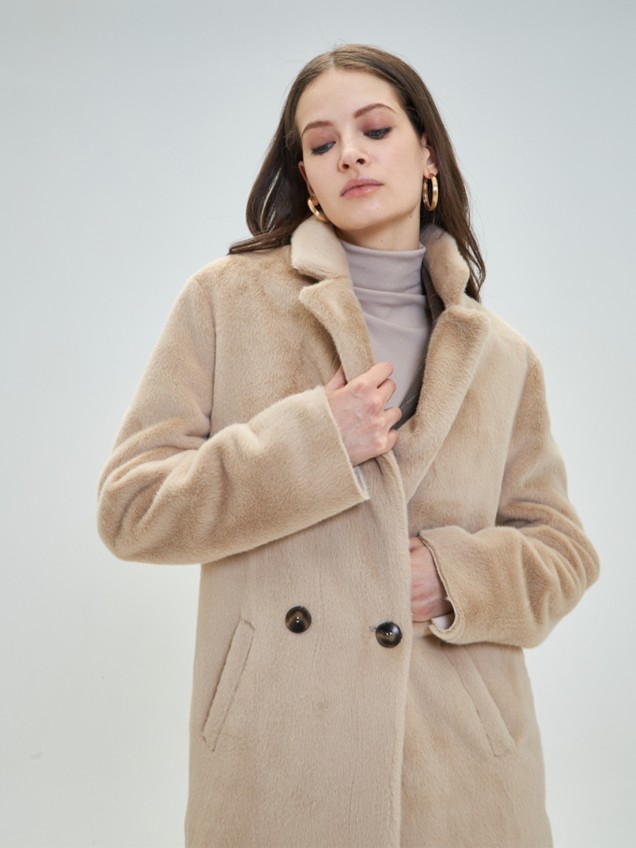 Casaco Comprido com Gola de Lapela