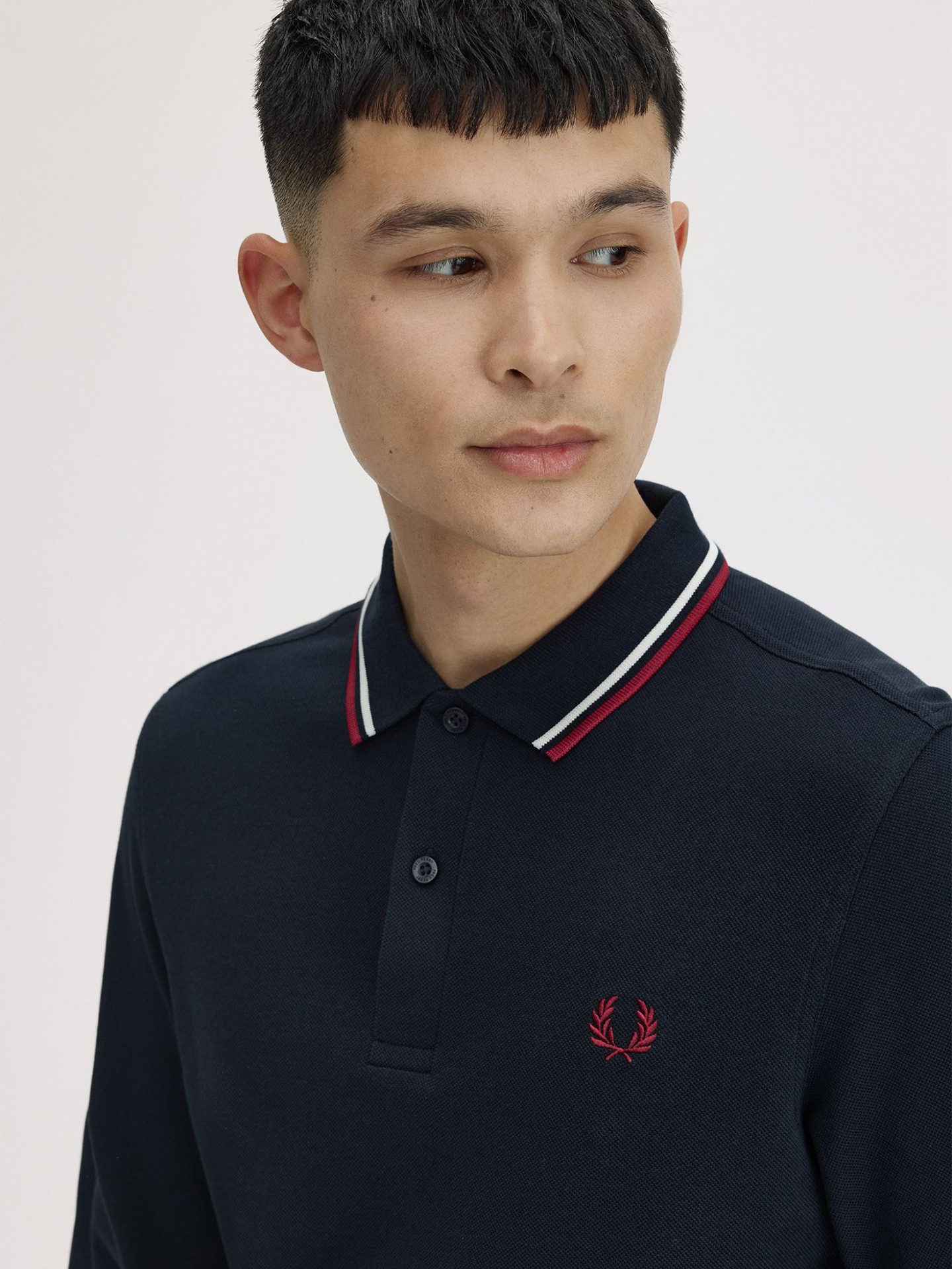 Polo Manga Comprida em Piqué