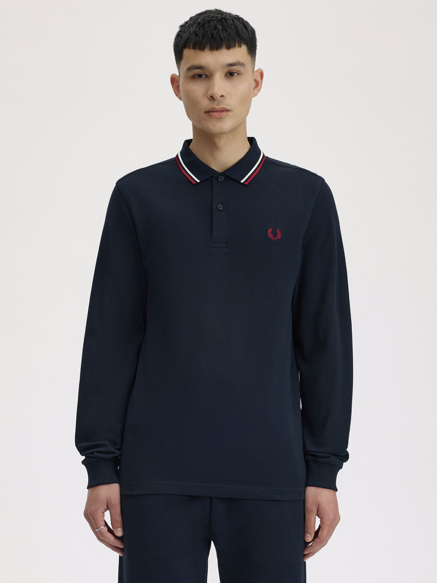 Polo Manga Comprida em Piqué