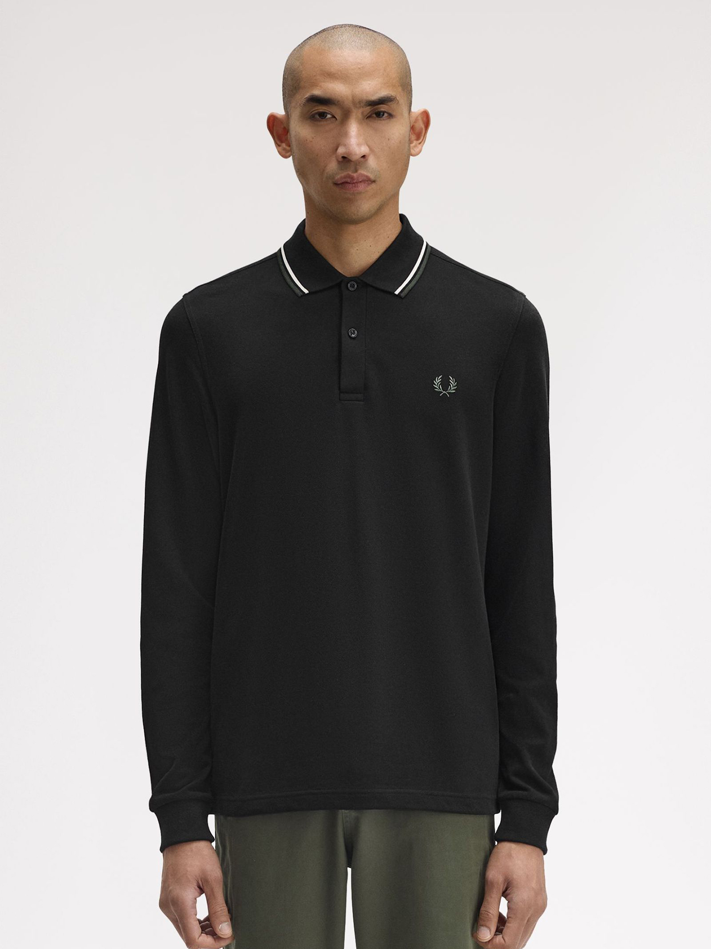 Polo Manga Comprida em Piqué