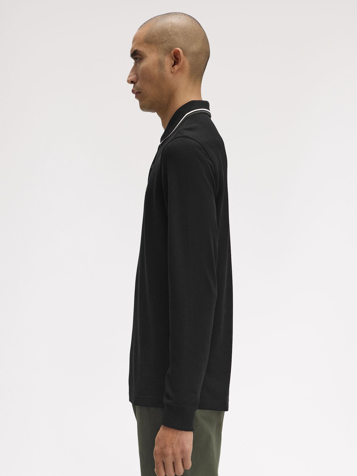 Polo Manga Comprida em Piqué