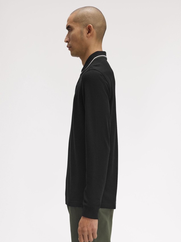 Polo Manga Comprida em Piqué