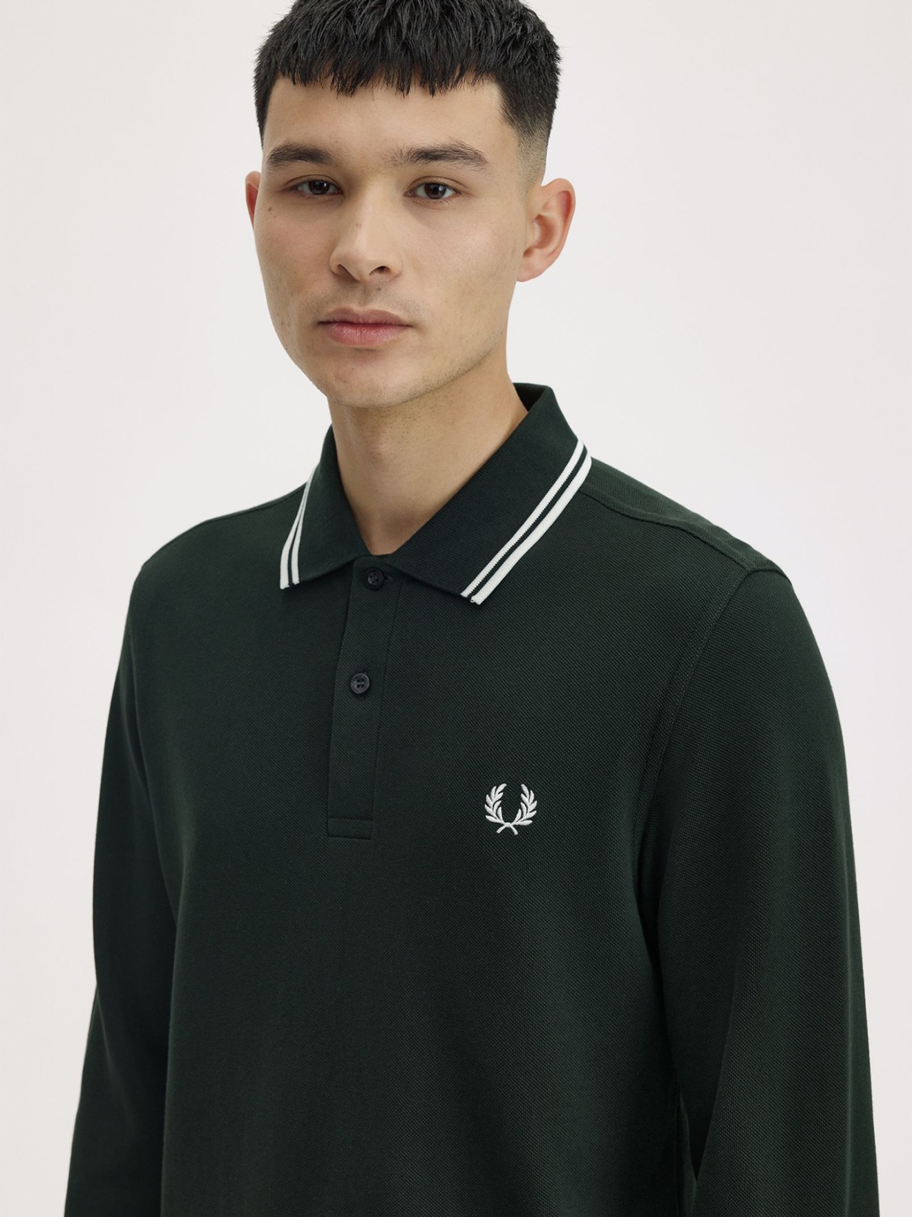 Polo Manga Comprida em Piqu