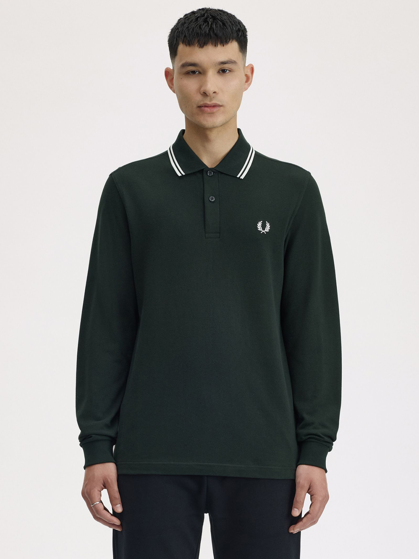 Polo Manga Comprida em Piqué