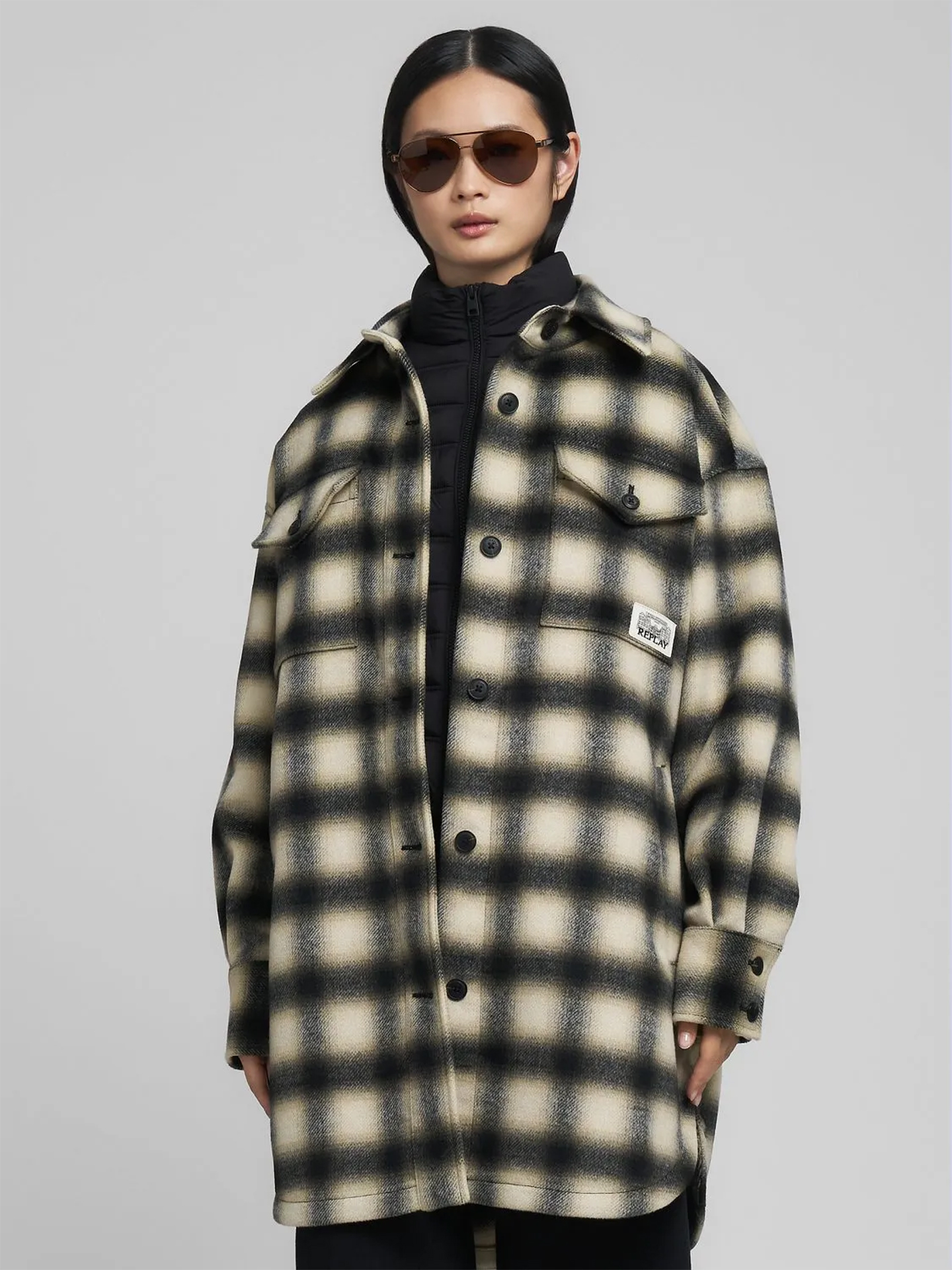 Casaco Xadrez Relaxed Fit
