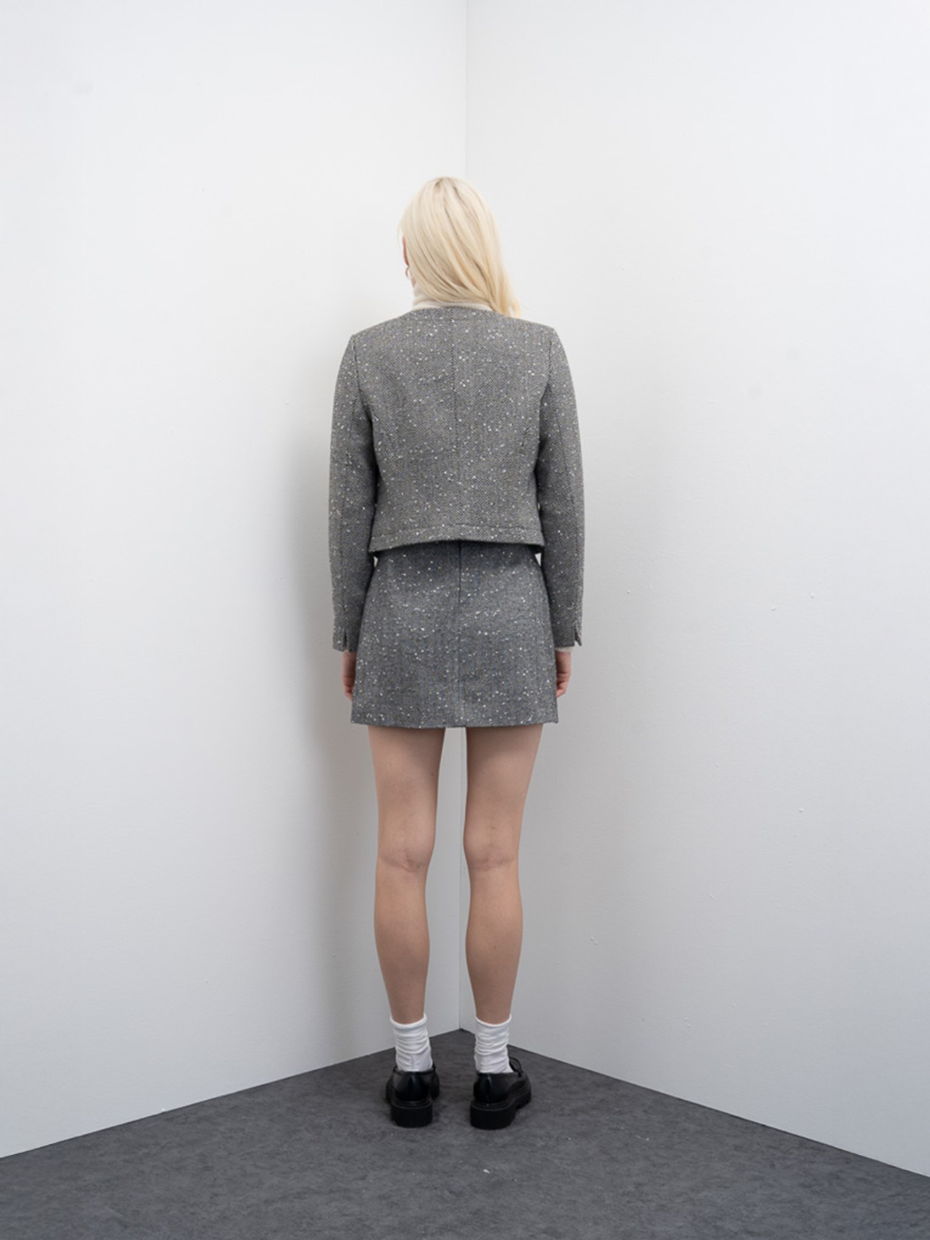 Minissaia de Tecido Chevron