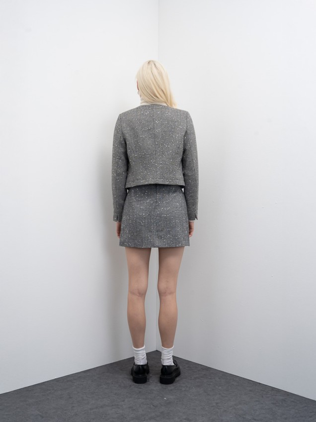 Minissaia de Tecido Chevron