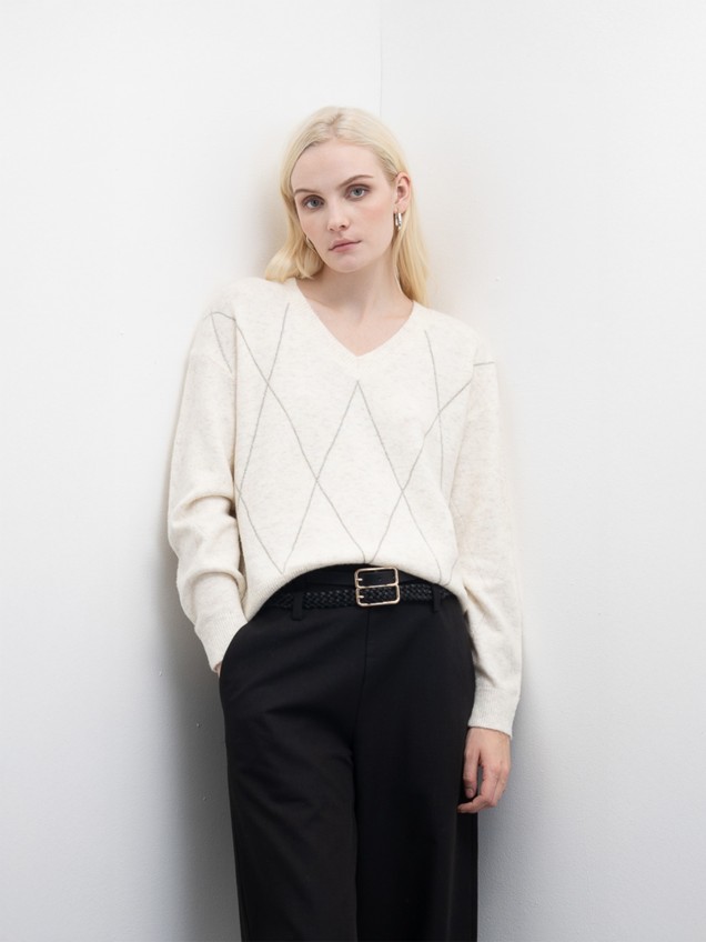 Camisola de Malha com Losangos