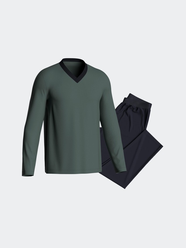 Pijama de Manga Comprida e Calças