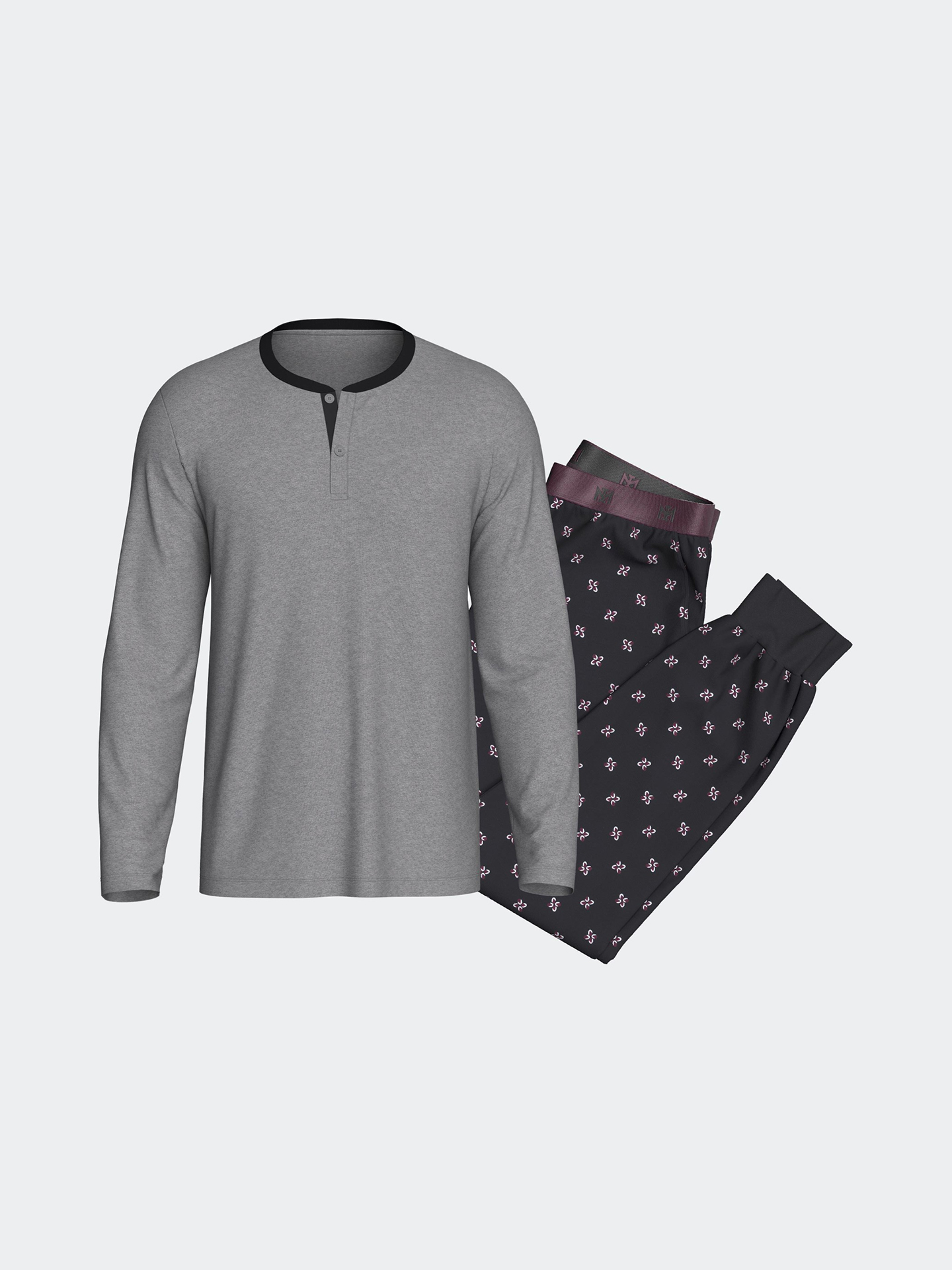 Pijama de Manga Comprida e Calças