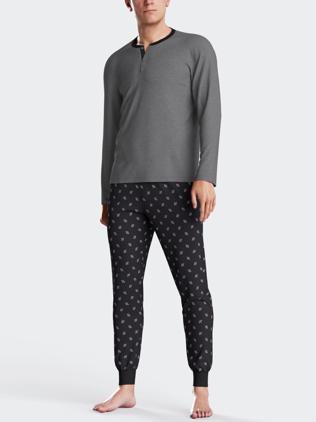 Pijama de Manga Comprida e Calas