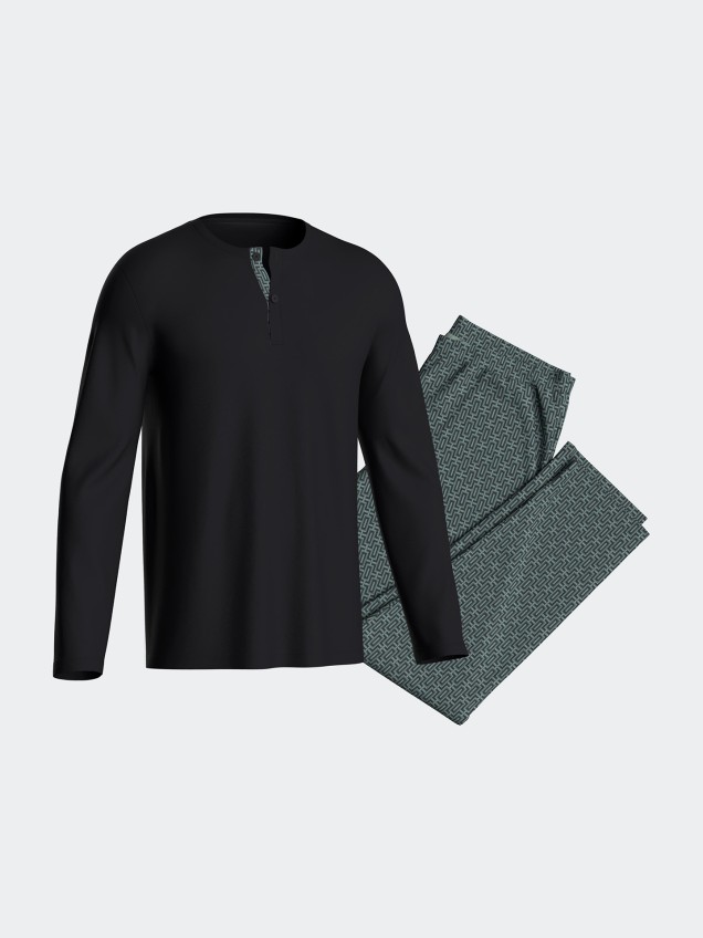 Pijama de Manga Comprida e Calças