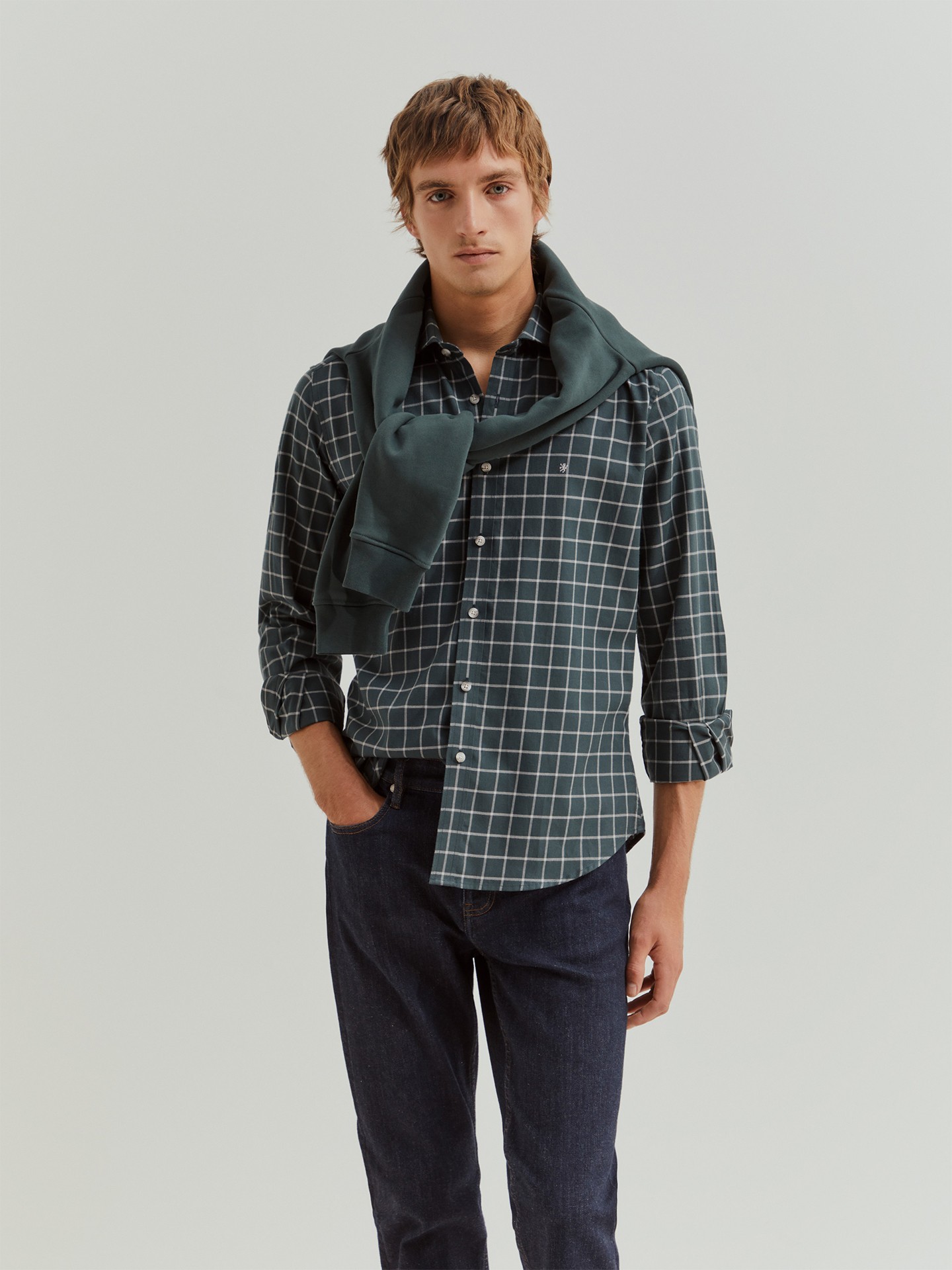 Camisa com Padrão Xadrez