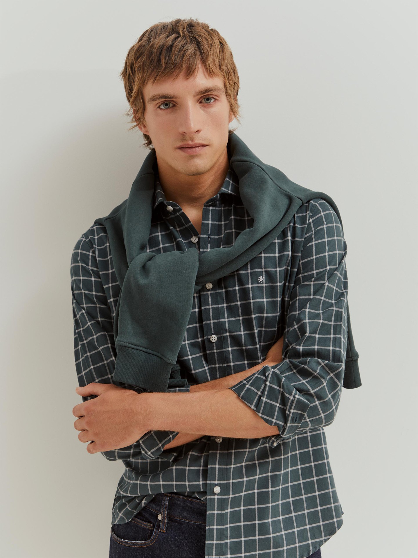 Camisa com Padrão Xadrez