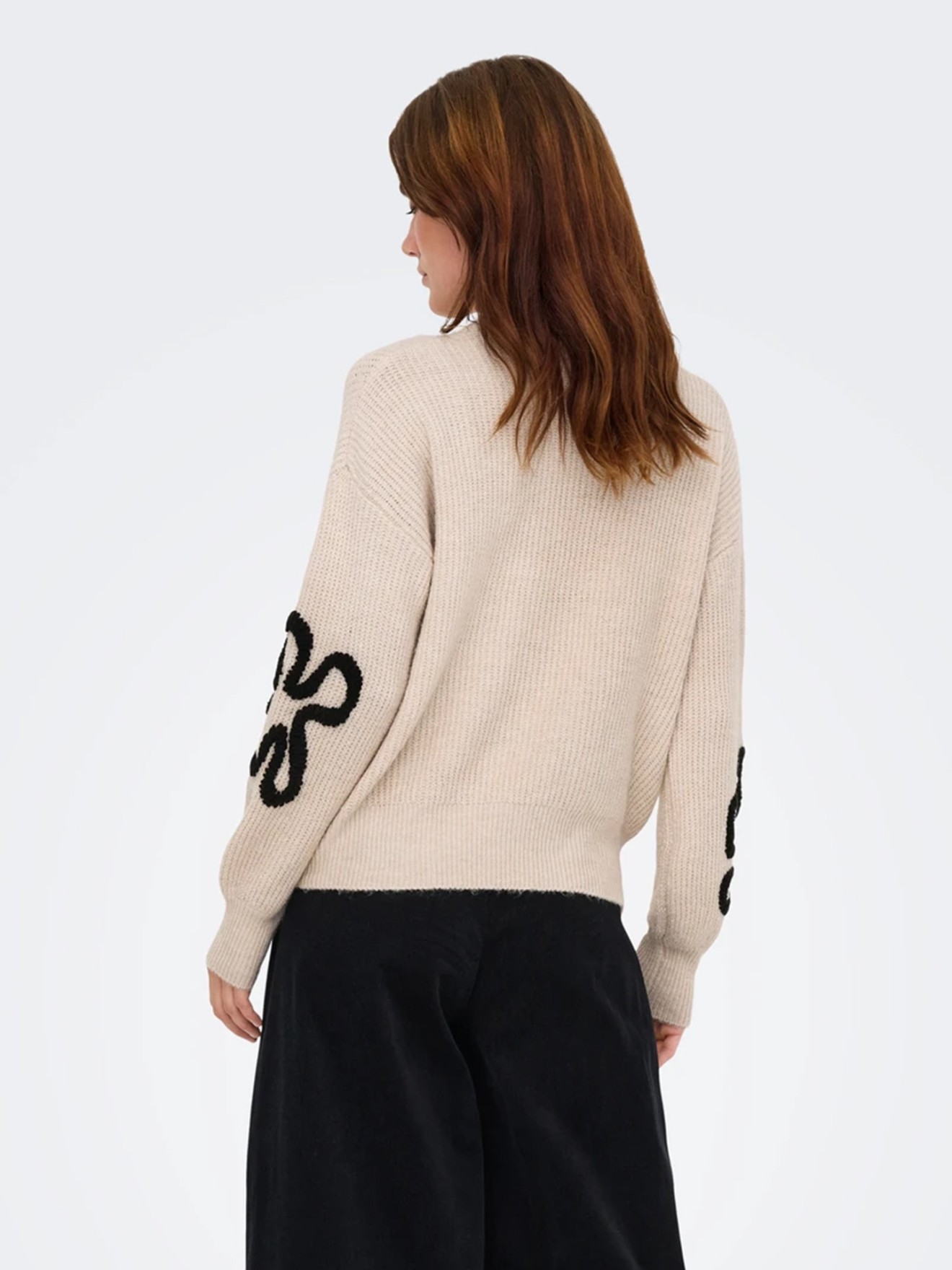Camisola de Malha com Aplicaes Florais