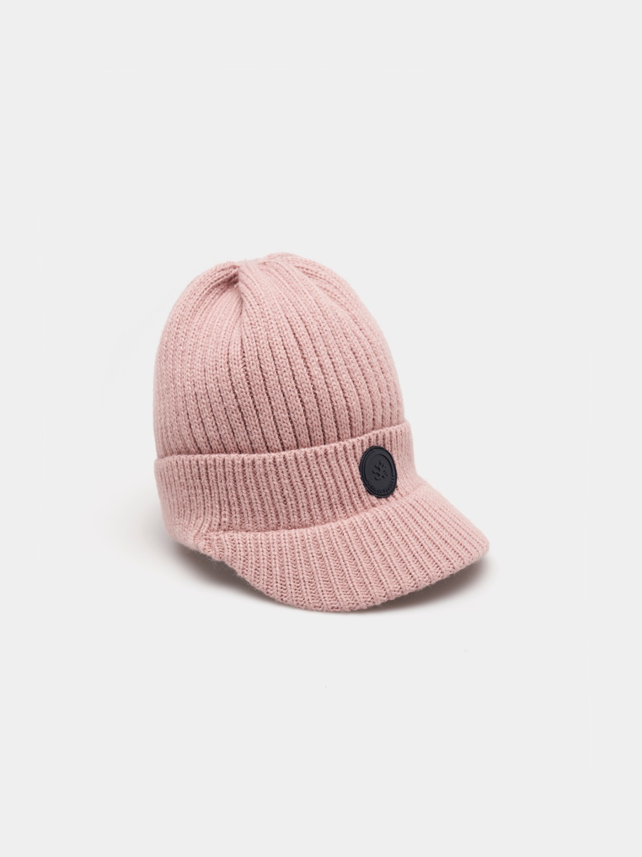 Gorro de Malha Canelada com Pala