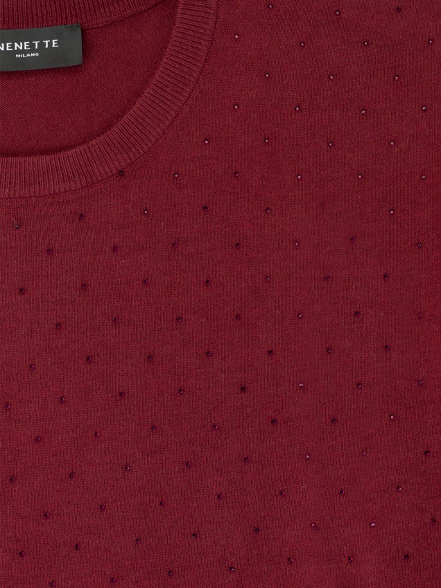 Camisola de Malha com Aplicações de Strass
