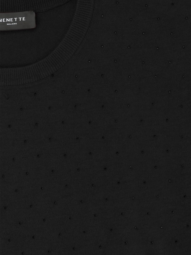Camisola de Malha com Aplicações de Strass