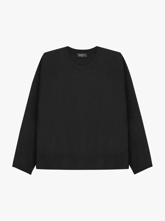 Camisola de Malha com Aplicaes de Strass