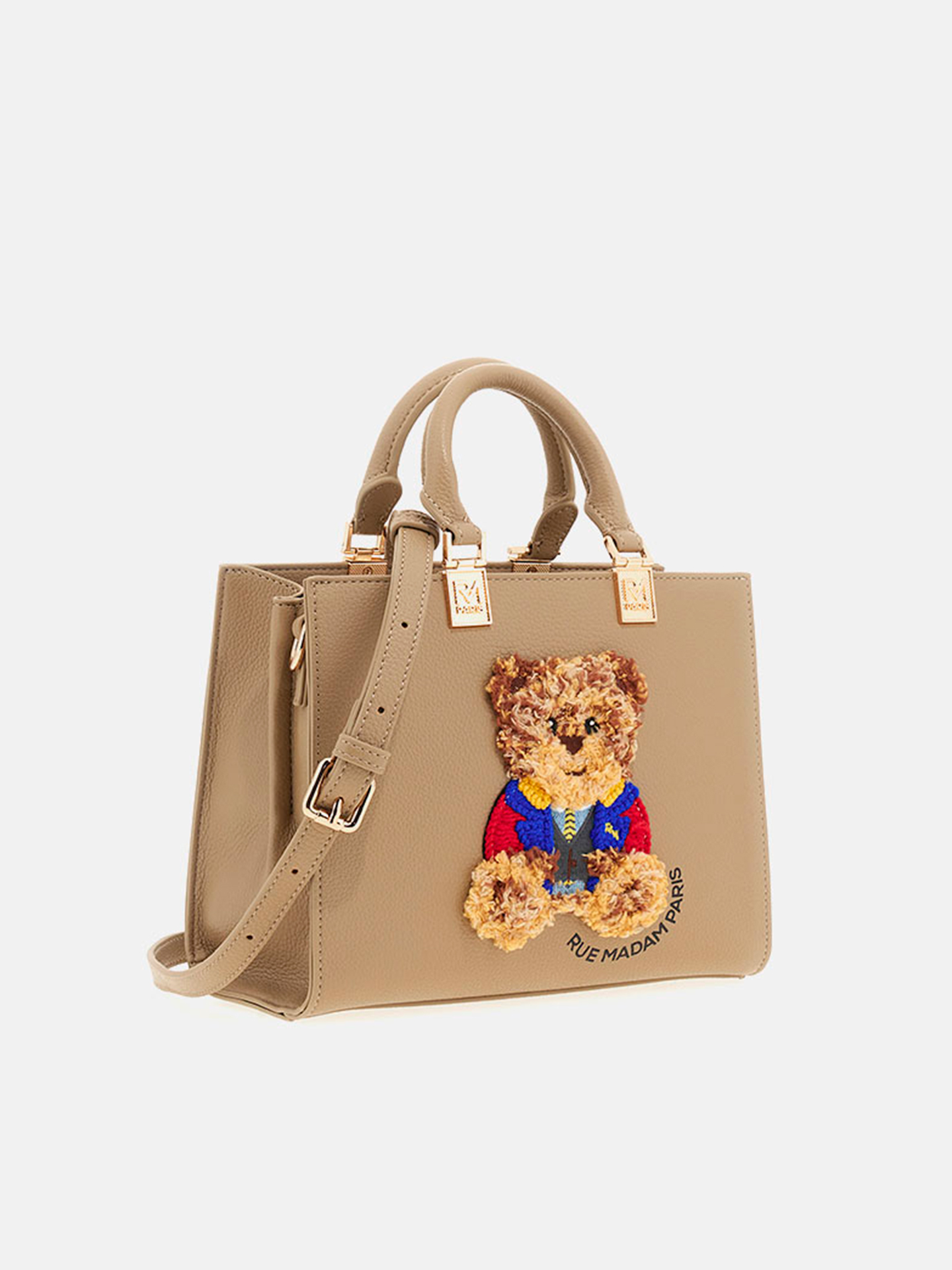 Tote Bag com Aplique de Urso