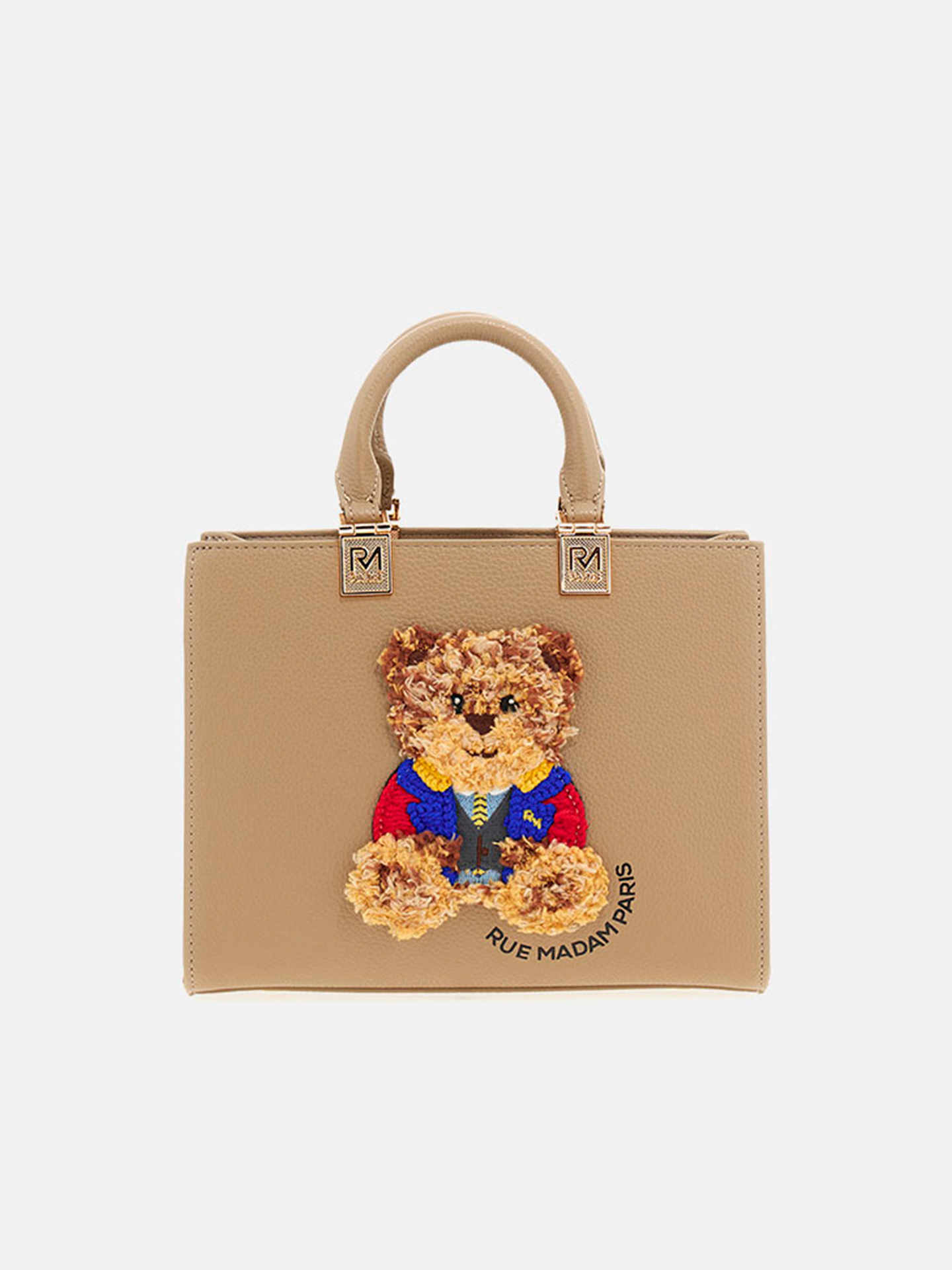 Tote Bag com Aplique de Urso
