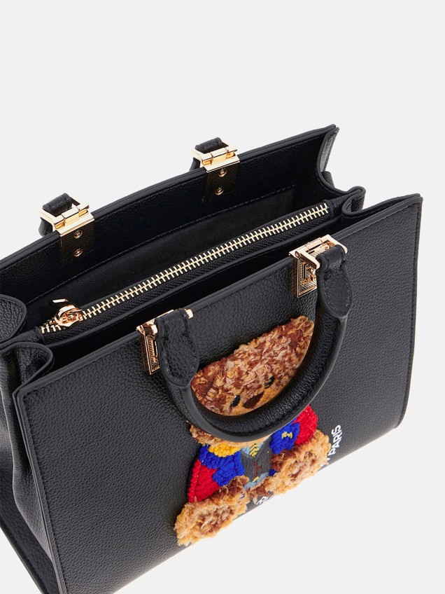 Tote Bag com Aplique de Urso