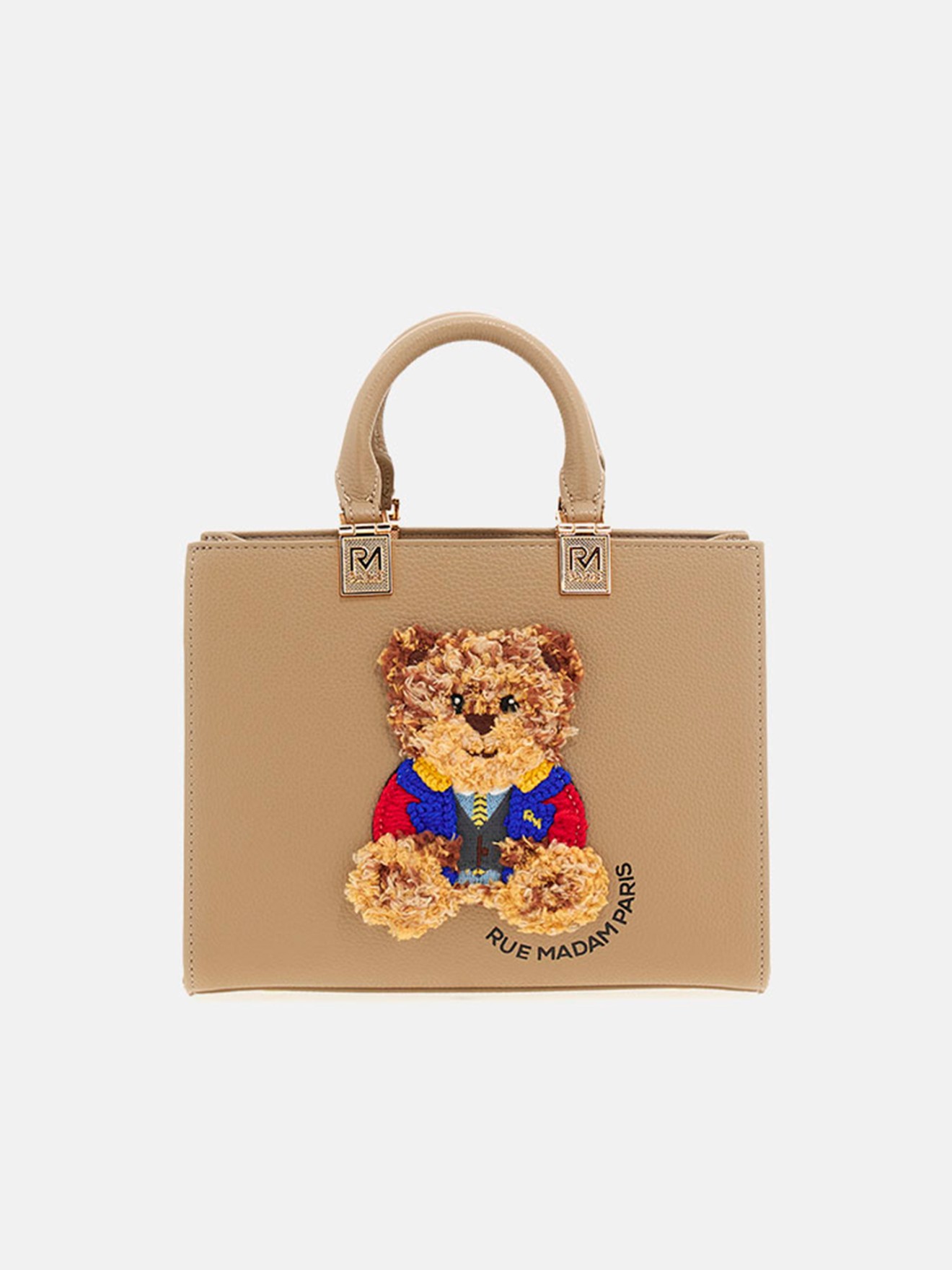 Tote Bag com Aplique de Urso