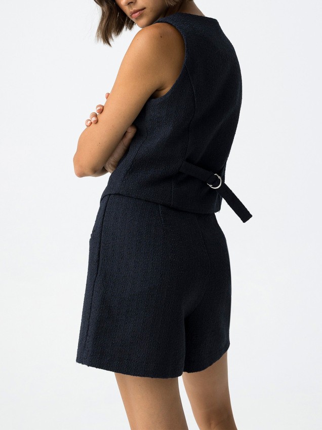 Colete em Tweed Slim Fit