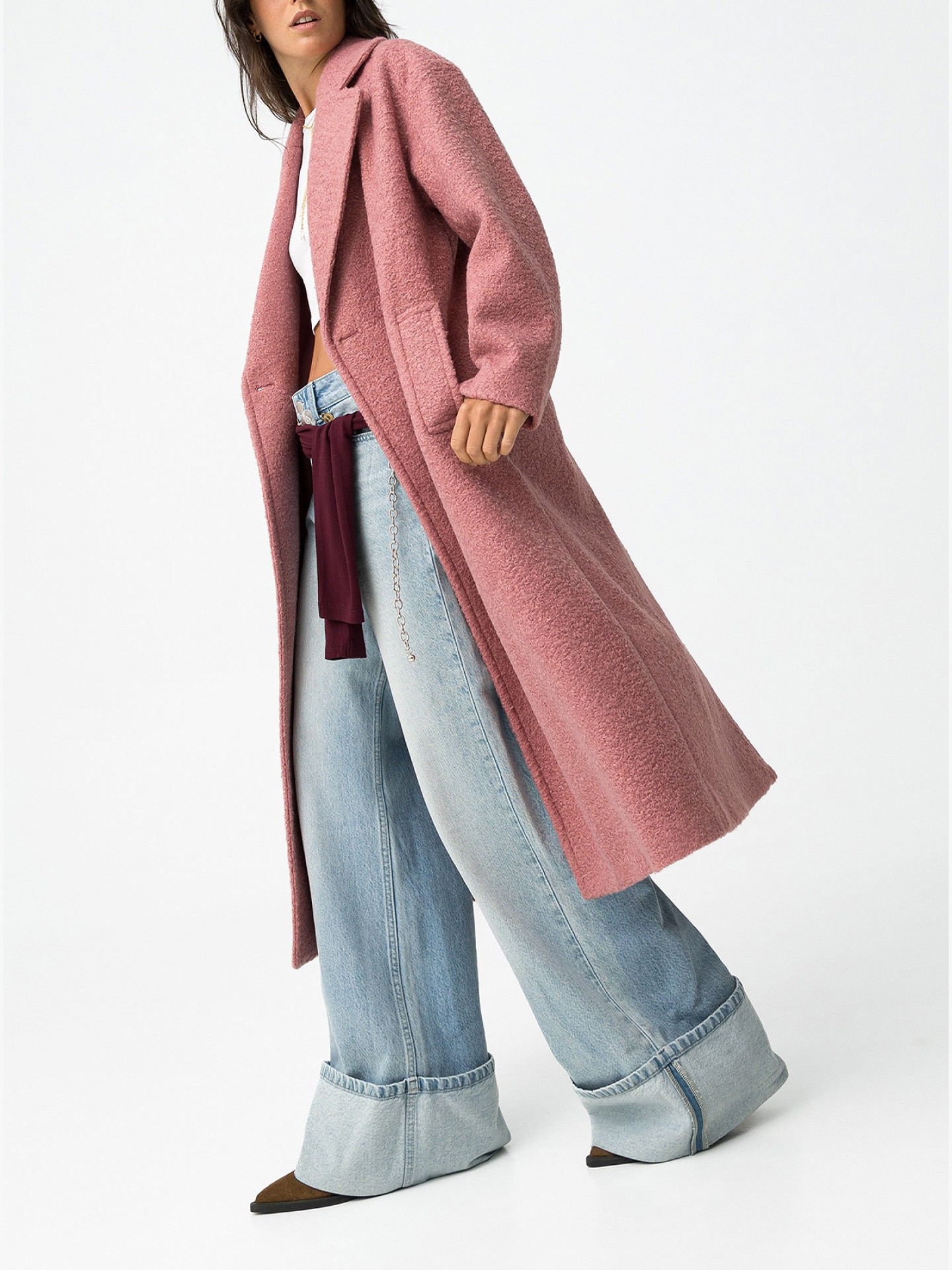 Casaco Comprido Bouclé