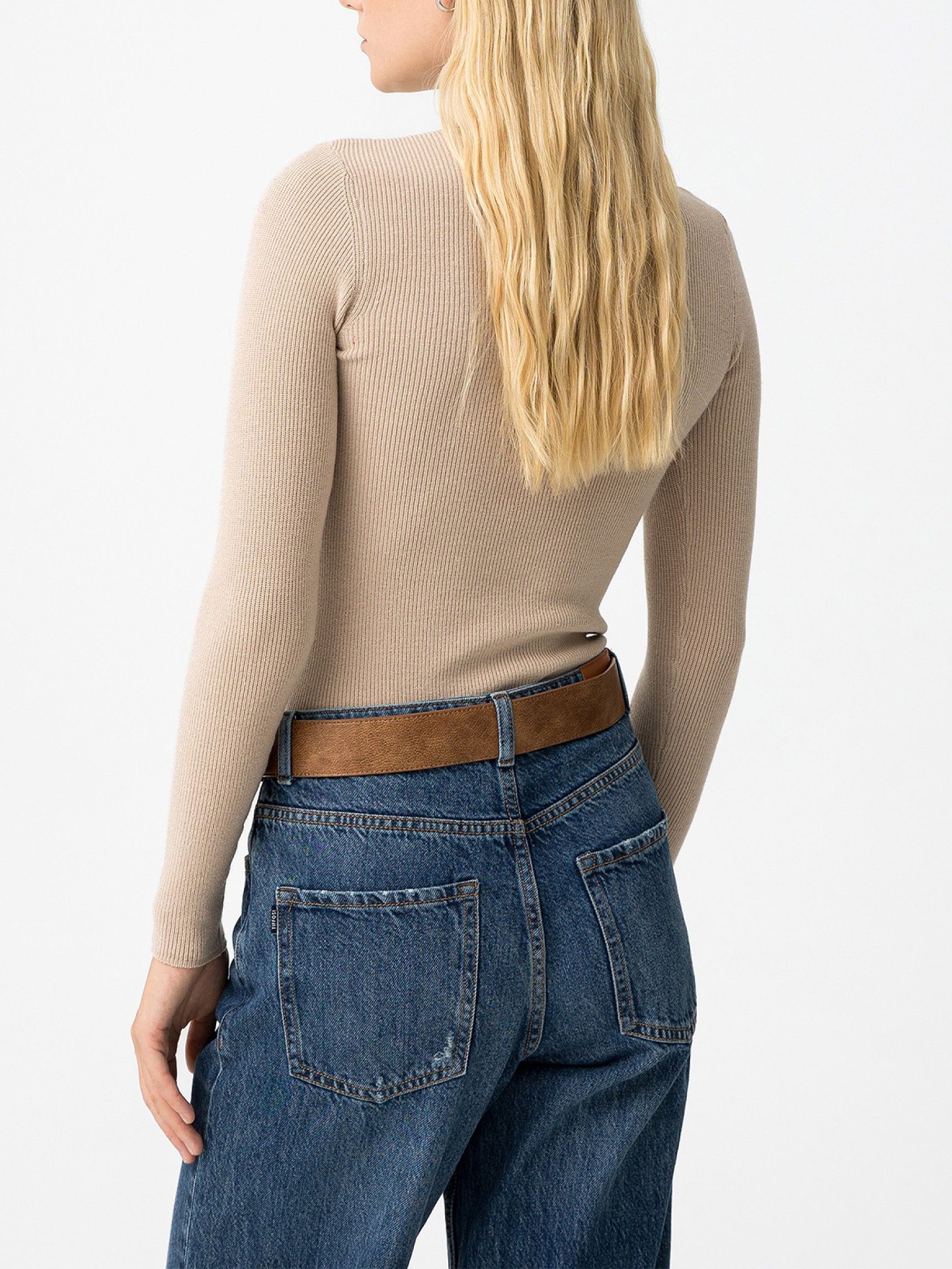 Camisola de Malha com Gola Alta Onix