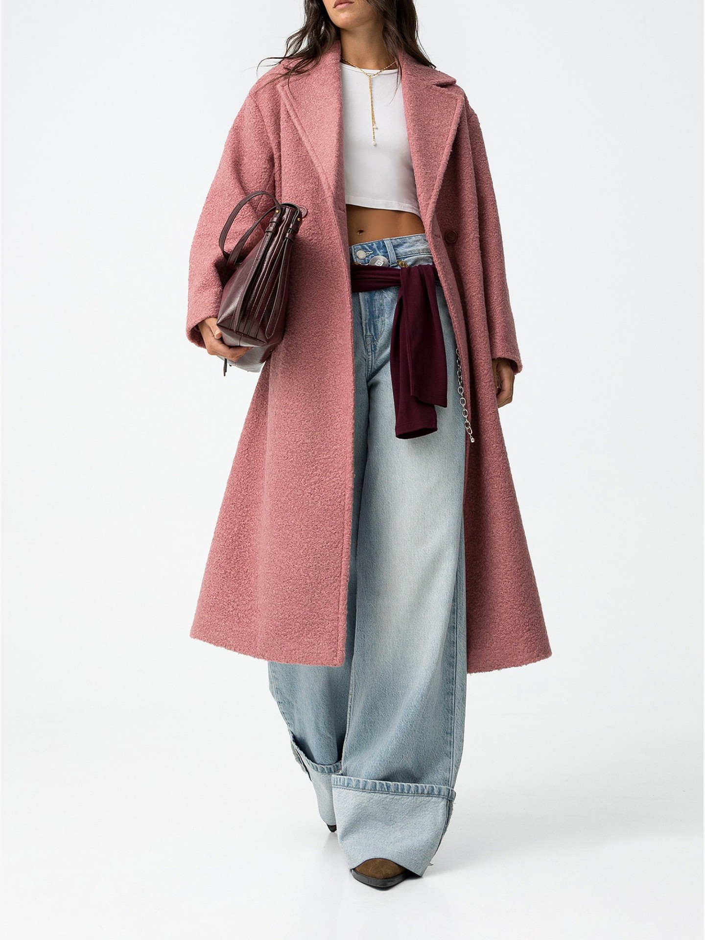 Casaco Comprido Bouclé