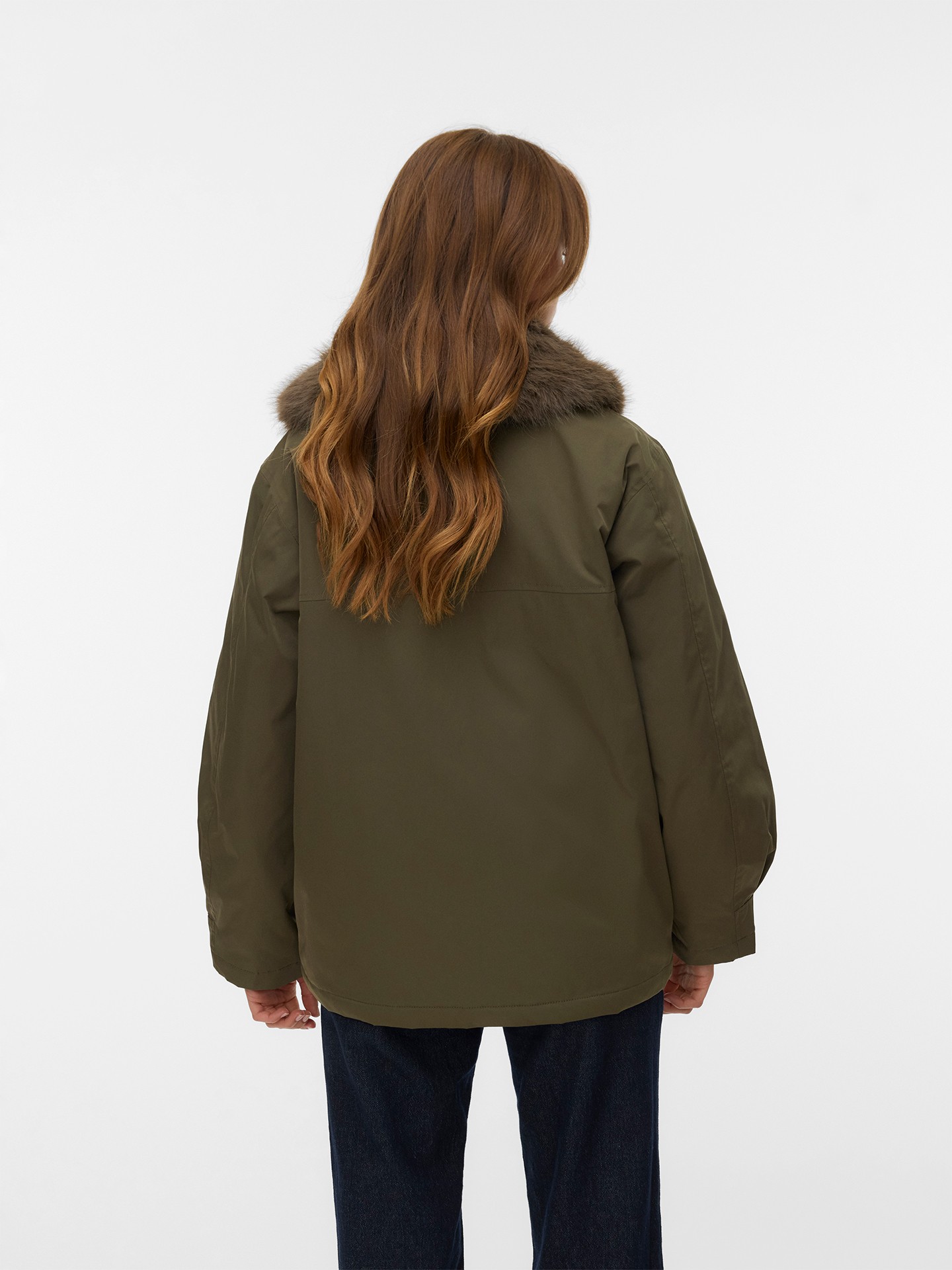 Parka com Gola de Pelo Sintético Seoul