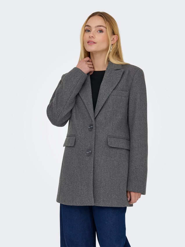 Blazer com Gola de Lapela