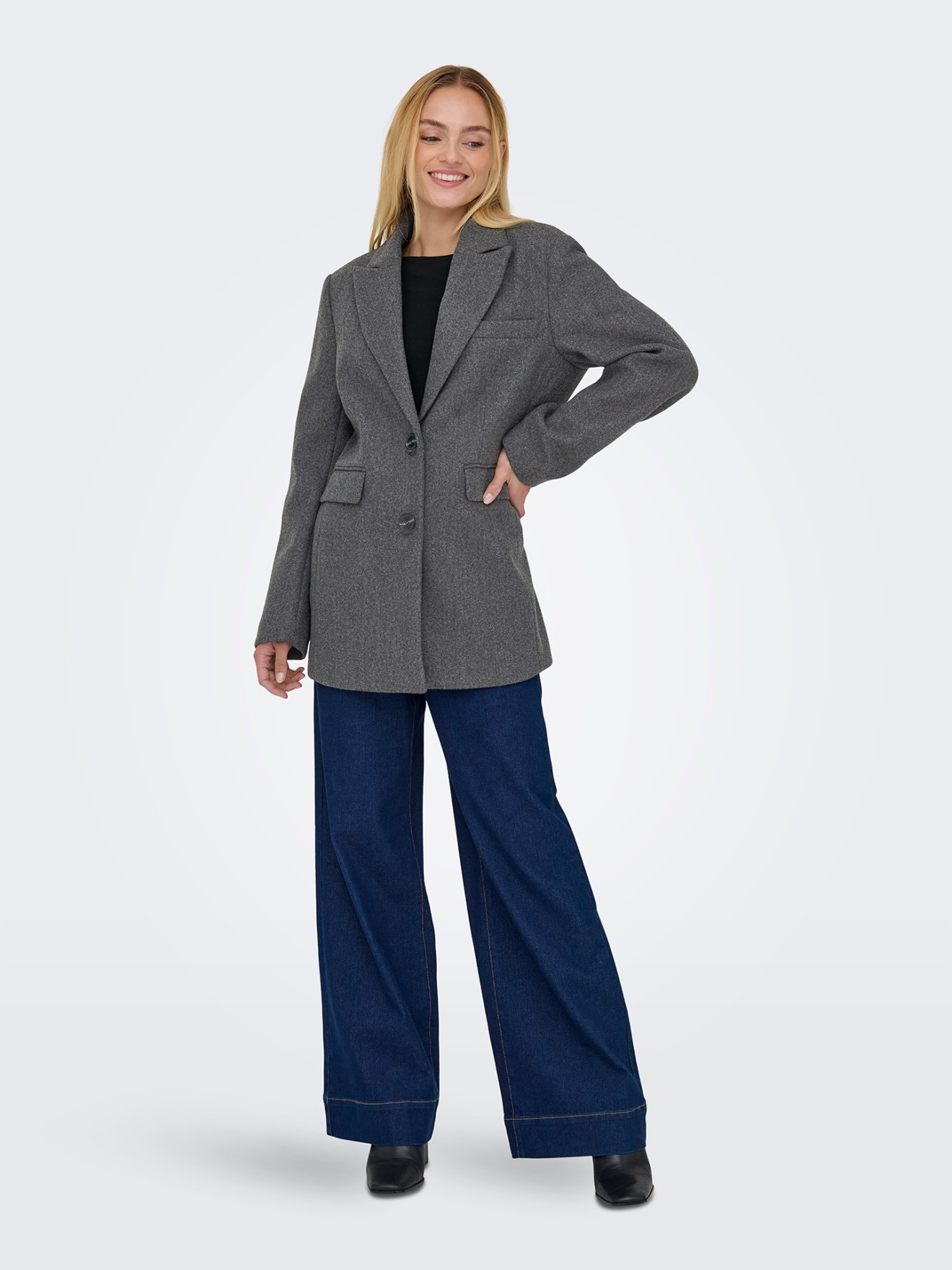 Blazer com Gola de Lapela