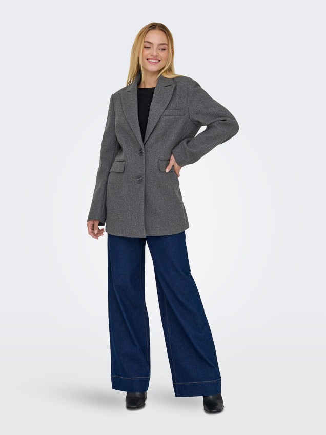 Blazer com Gola de Lapela