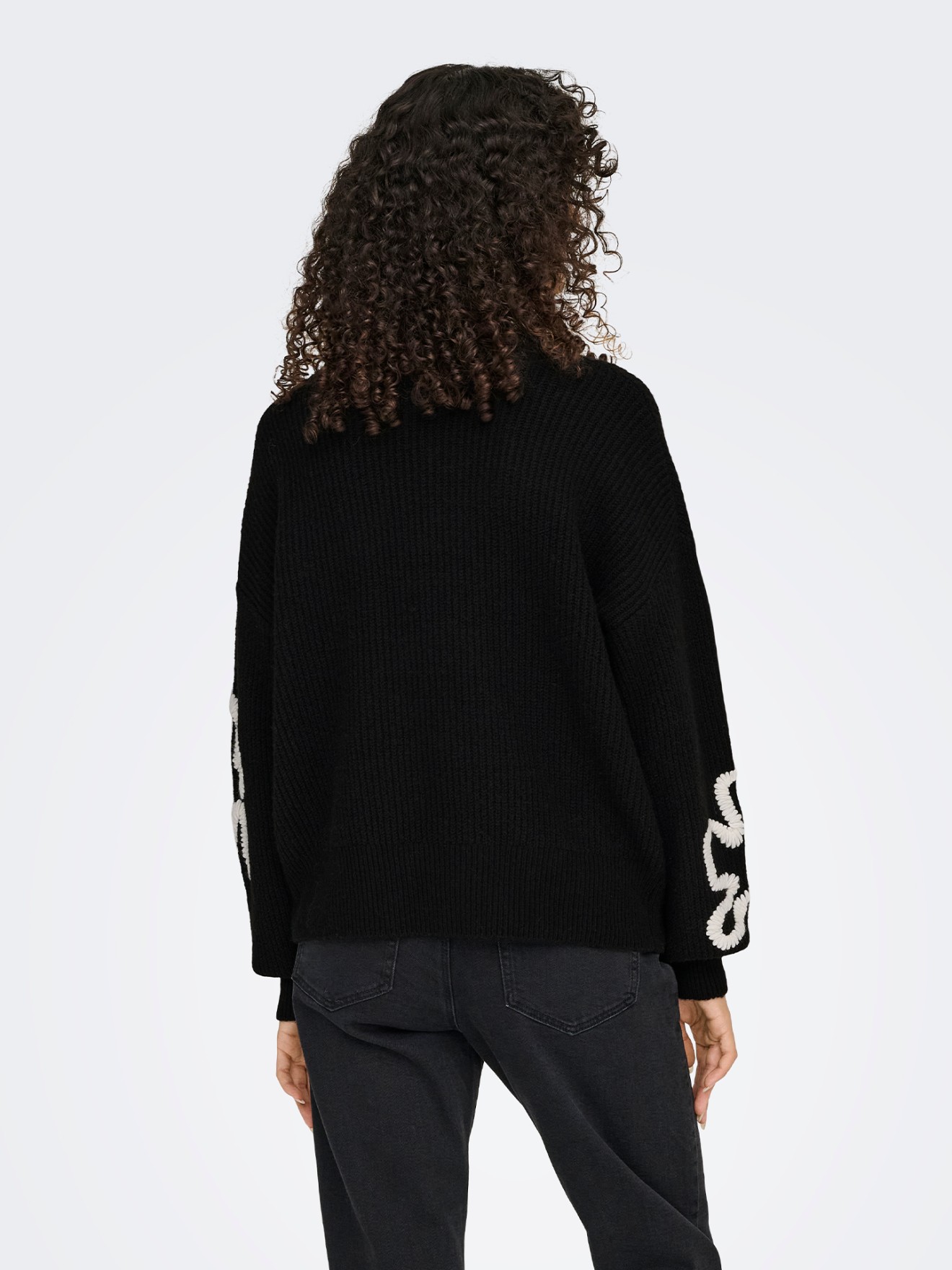 Camisola de Malha com Aplicaes Florais
