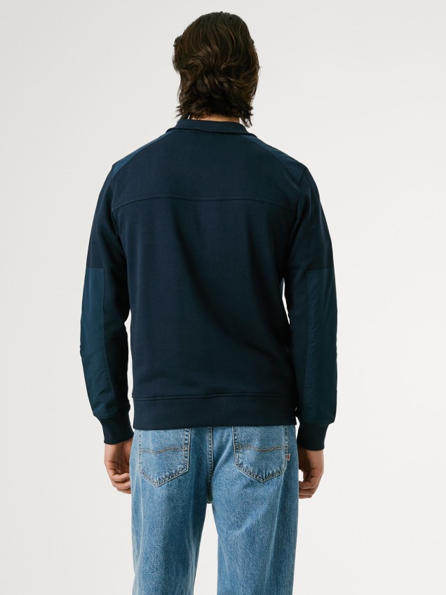 Sweatshirt de Gola Alta e Meio Fecho