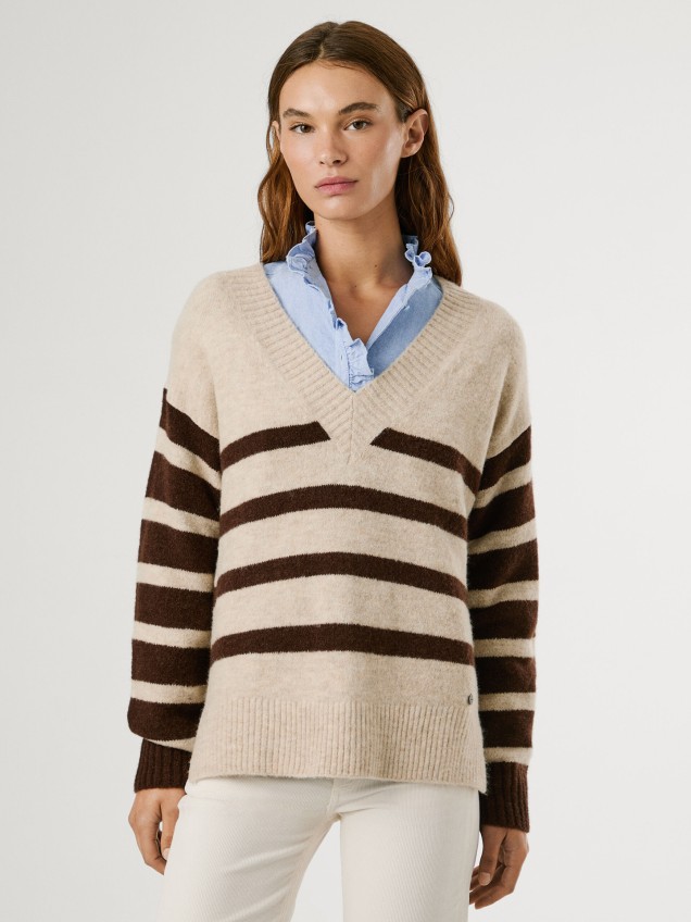 Camisola de Malha às Riscas