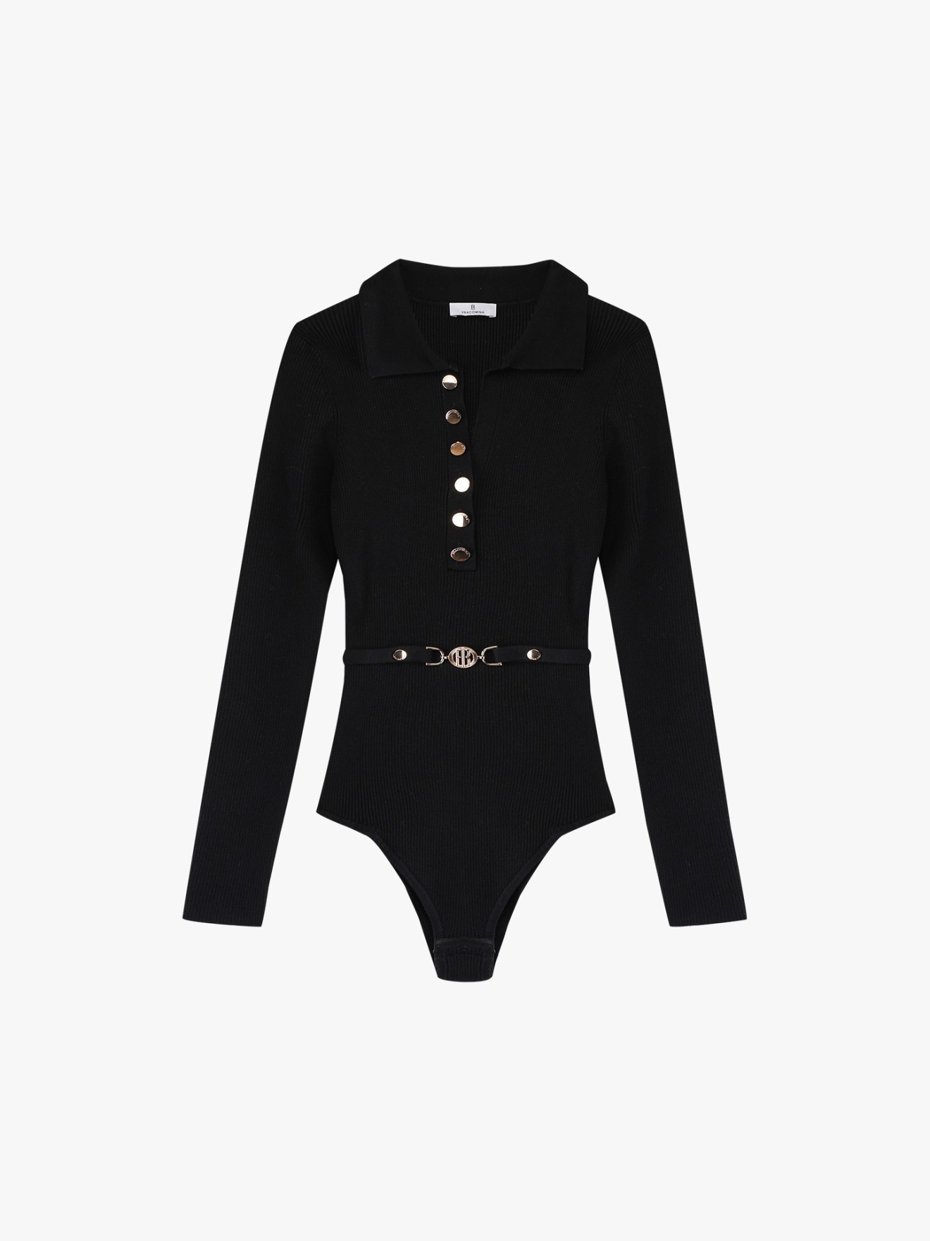 Body de Malha Canelada com Botes