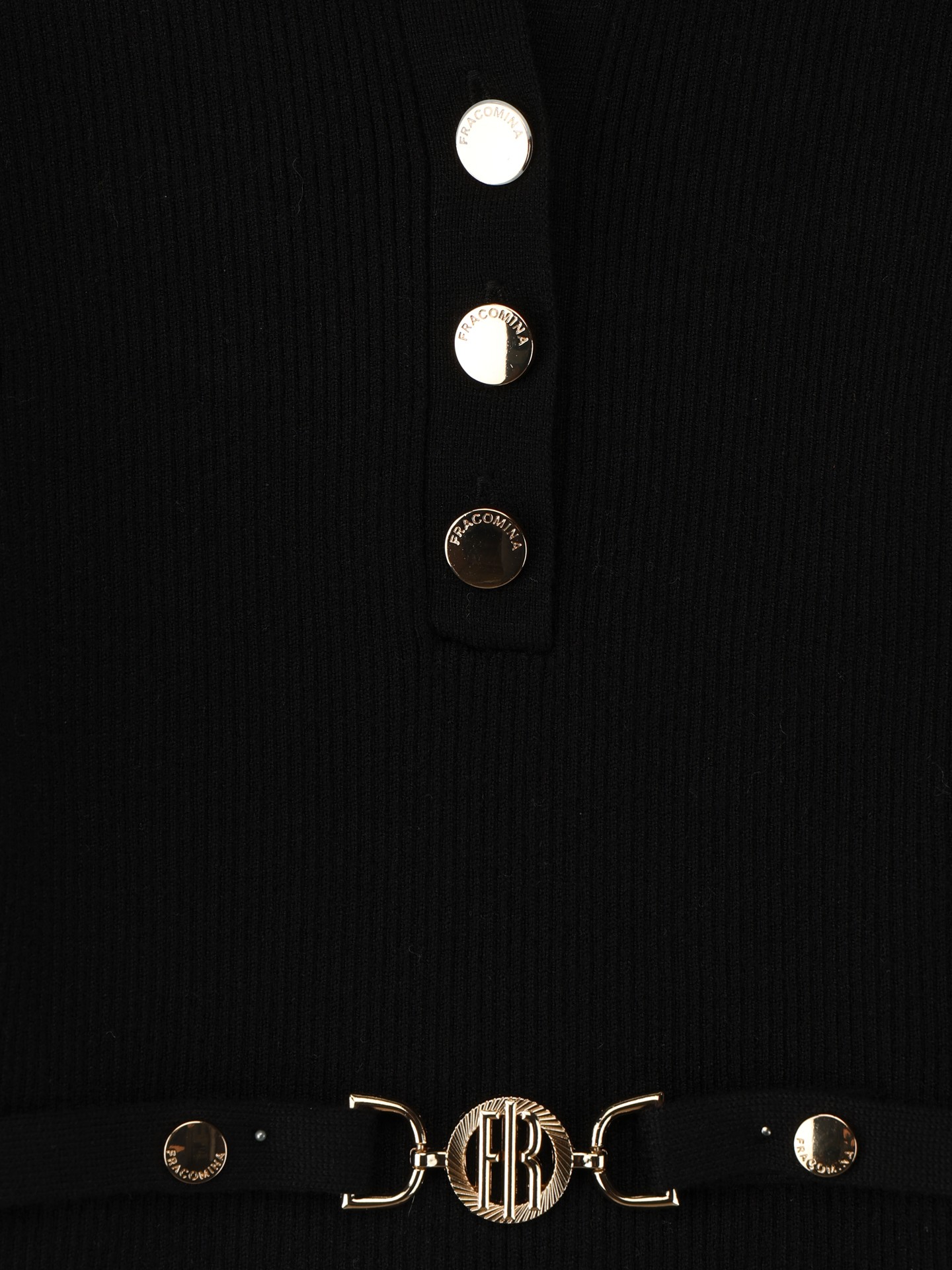 Body de Malha Canelada com Botões