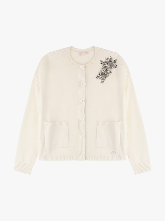 Casaco de L com Bordado de Joias