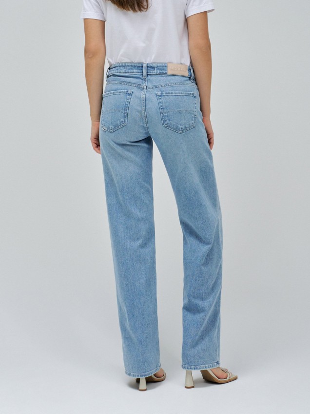 Calças de Ganga Salsa Low Rise Straight