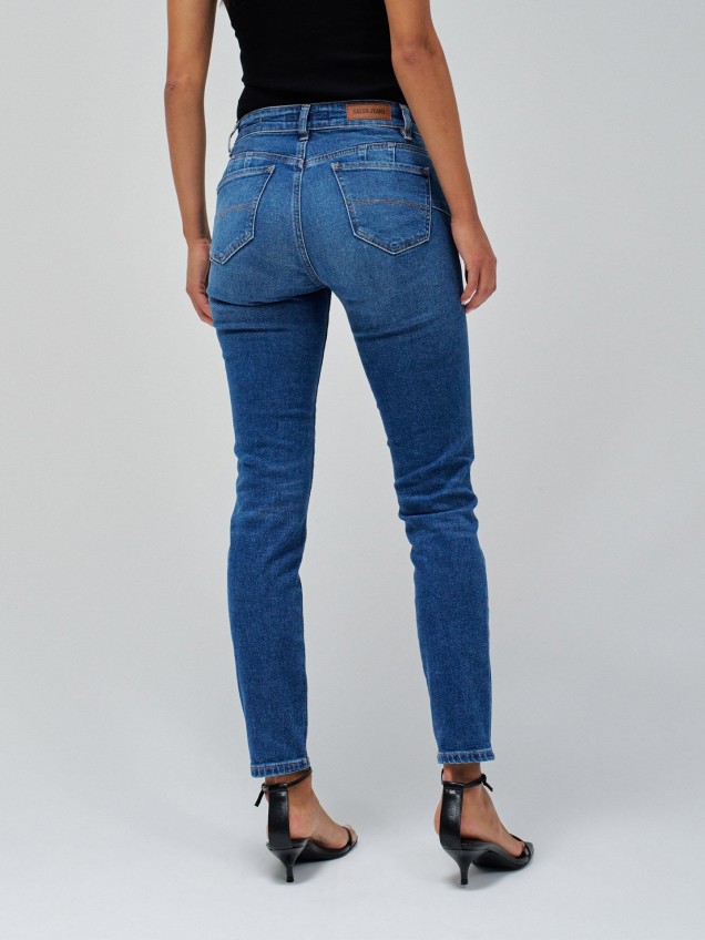 Calças de Ganga Destiny Push Up Skinny Cropped